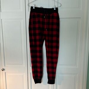 Checkered Red and Black Joggers